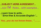 Subjecr verb agreement