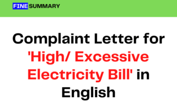 complaint letter for high electricity bill