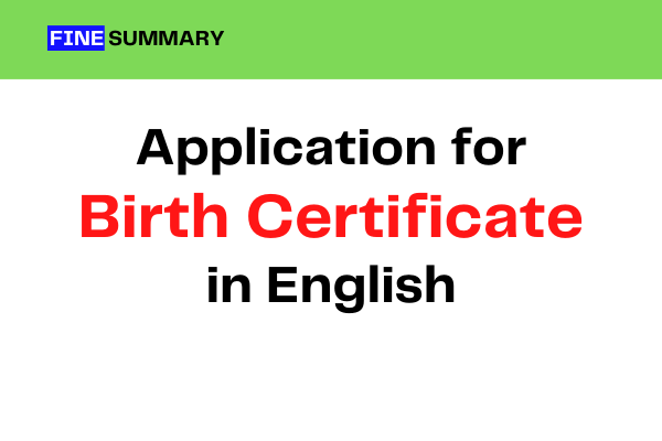 application for birth certificate