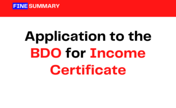 application for income certificate