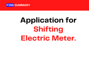 application letter for shifting meter