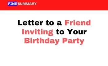 Letter to a friend inviting to your birthday party in english