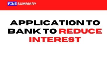 application to bank to reduce interest of loan