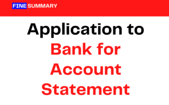 application to bank for account statement