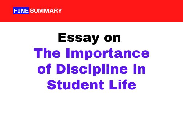 Essay on the importance of discipline in student life