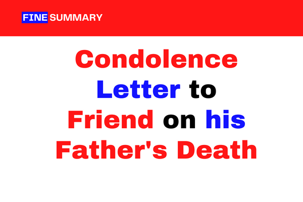 Condolence letter to friend on his father's death