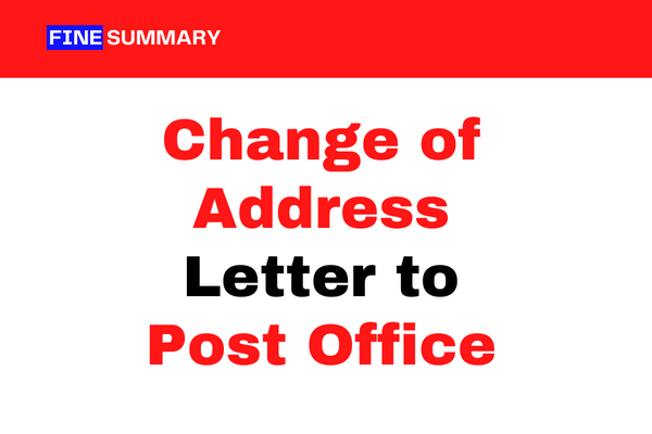 Change of Address Letter to Post Office