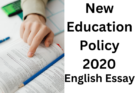 New Education Policy 2020 Essay english